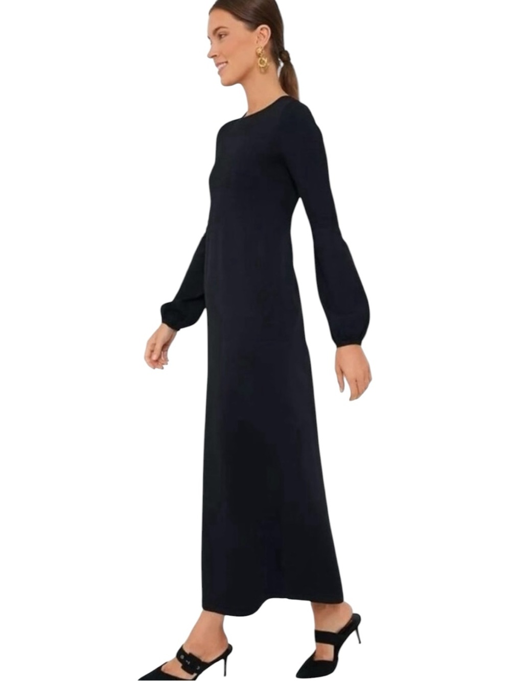 Tuckernuck Pomander Place Lennox Black Knit Maxi Dress Size Small